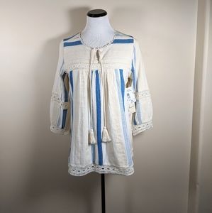 Boho Tunic 3/4 Sleeve NWT